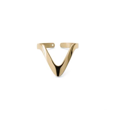 Large Triangle Stackable Midi Ring Yellow (SKU: 140601)