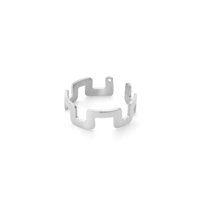 Small Square Stackable Ring White