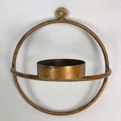 Wall holder for tea light candle gold 15x17x9 cm Blue Gold (VE 8)