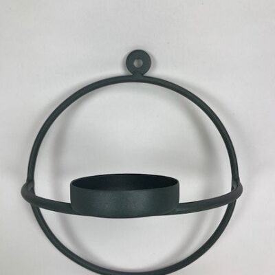 Round wall holder for tealight candle blue / gray. Blue Gray (VE 8)