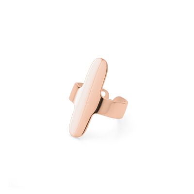 Oval Midi Ring Pink