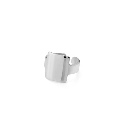 Square Midi Ring White