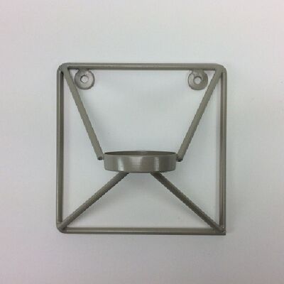 Square wall holder for a tea candle. The holder can take 15x15x19 cm Siemense Gray (VE 8)