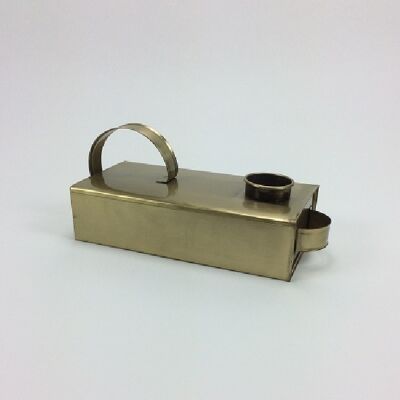 Houder voor waxinelicht kaarsen 24x10x10 cm BRASS (VE 10)