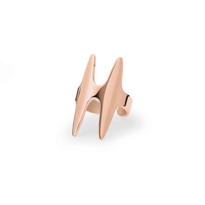 Double Bone Midi Ring Pink