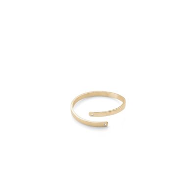 Unus Spiral Midi Ring Yellow