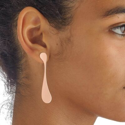 Long Drip Earrings Pink