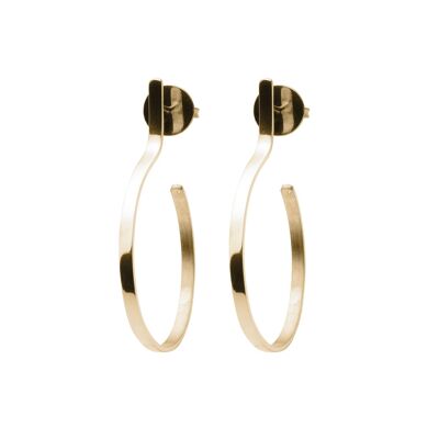 Unus Hoop Stud Earrings Yellow