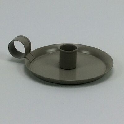 Metal holder for a candle in the color light gray Simence Gray (VE 6)