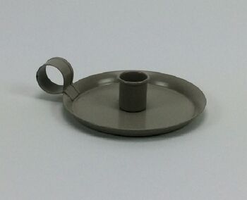 Support métallique pour bougie de couleur gris clair Simence Grey (VE 6)