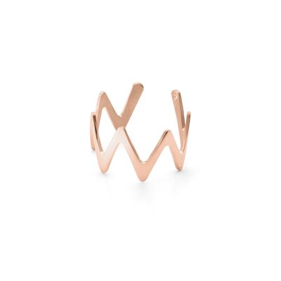 Large Zigzag Stackable Ring Pink