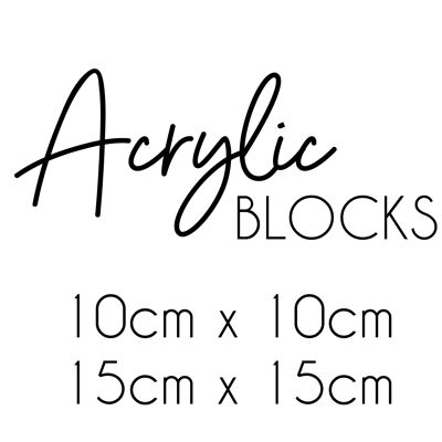 Clear Acrylic Blocks - 10mm White Acrylic - 15cm x 15cm
