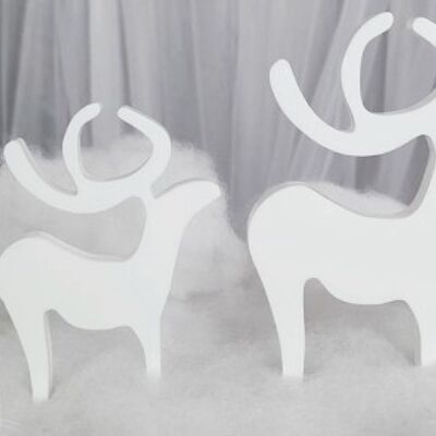 Freestanding Christmas Reindeer - 10mm White Acrylic - Child