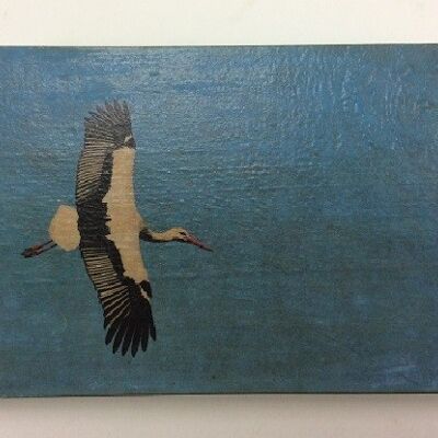 Bloque de cuadros 10x15 cm Pájaros cigüeña (VE 2)