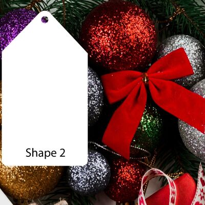 Acrylic Gift Tags 9cm X 5cm - Shape 2