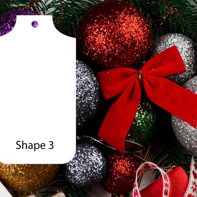 Acrylic Gift Tags 9cm X 5cm - Shape 3