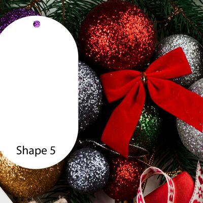 Acrylic Gift Tags 9cm X 5cm - Shape 5