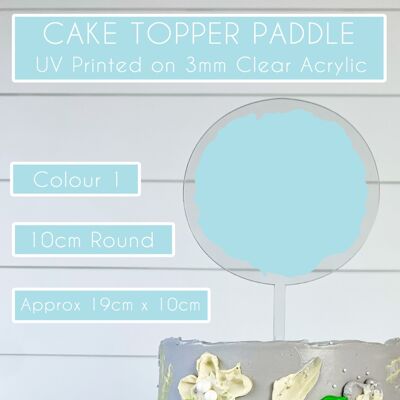UV Cake Topper Paddle (6 Colour Options) - Colour 1