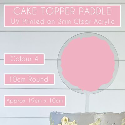 UV Cake Topper Paddle (6 Colour Options) - Colour 4