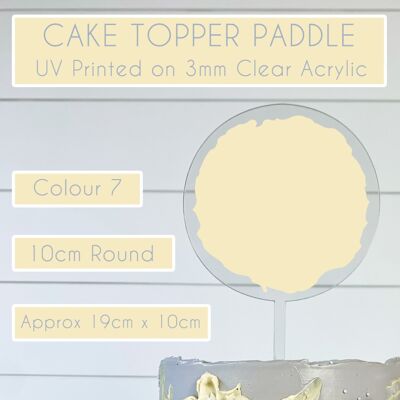 UV Cake Topper Paddle (6 Colour Options) - Colour 7