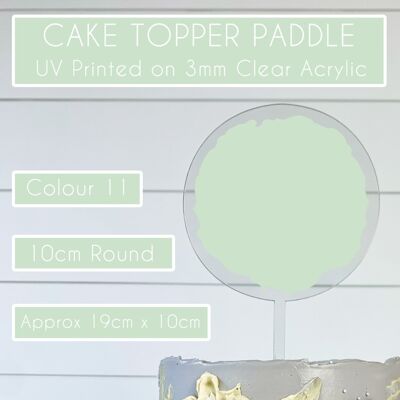 UV Cake Topper Paddle (6 Colour Options) - Colour 11