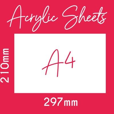 3mm Acrylic Sheets - A4 - 3mm Clear Acrylic