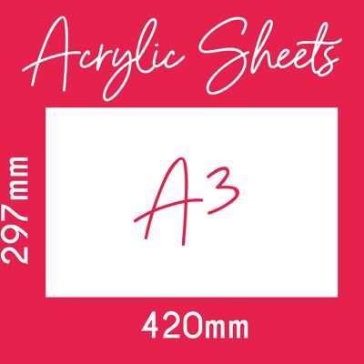 3mm Acrylic Sheets - A3 - 3mm White Acrylic