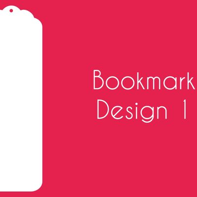 Acrylic Bookmarks (Pack of 5) - Design 1 - 3mm White Acrylic