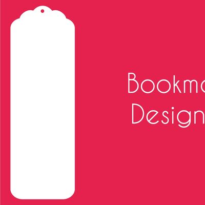 Acrylic Bookmarks (Pack of 5) - Design 1 - 3mm White Acrylic