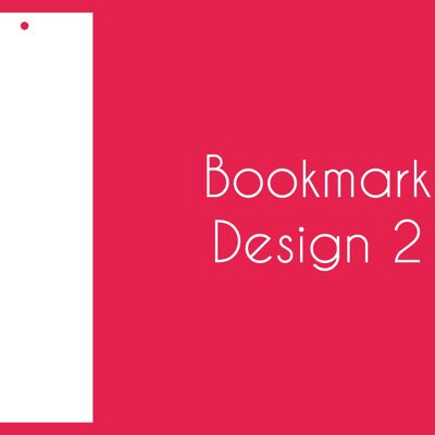 Acrylic Bookmarks (Pack of 5) - Design 2 - 3mm White Acrylic
