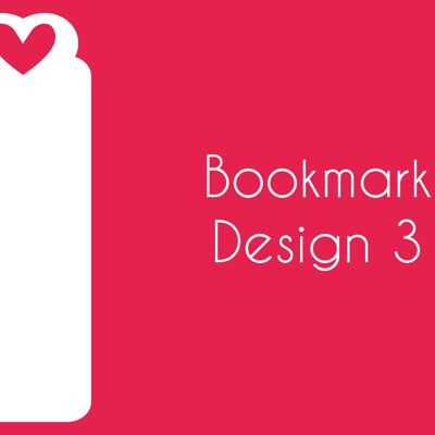Acrylic Bookmarks (Pack of 5) - Design 3 - 3mm White Acrylic