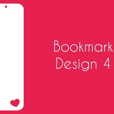 Acrylic Bookmarks (Pack of 5) - Design 4 - 3mm White Acrylic