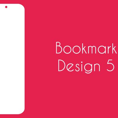 Acrylic Bookmarks (Pack of 5) - Design 5 - 3mm White Acrylic