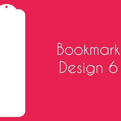 Acrylic Bookmarks (Pack of 5) - Design 6 - 2mm Clear Acrylic