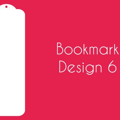 Acrylic Bookmarks (Pack of 5) - Design 6 - 3mm Clear Acrylic