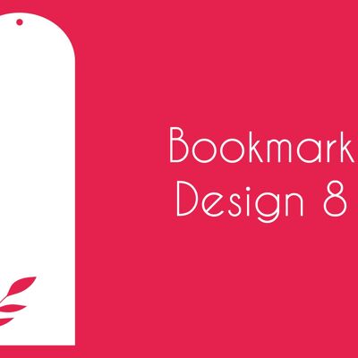 Acrylic Bookmarks (Pack of 5) - Design 8 - 3mm White Acrylic