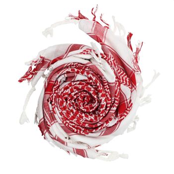 Tissu Pali - blanc - rouge - Tissu Kufiya PLO 2