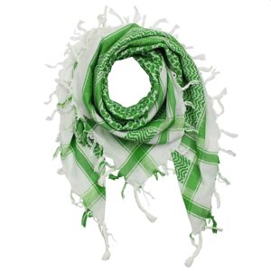 Tissu Pali - blanc - vert - Tissu Kufiya PLO