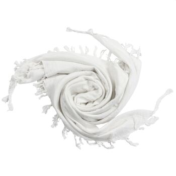 Tissu Pali - blanc - blanc - Tissu Kufiya PLO 2