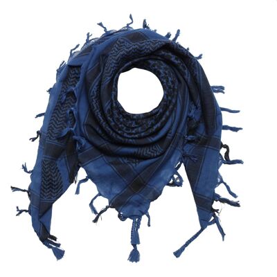 Tissu Pali - bleu-bleu foncé - noir - Tissu Kufiya PLO
