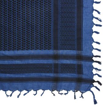 Tissu Pali - bleu-bleu foncé - noir - Tissu Kufiya PLO 4