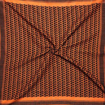 Tissu Pali - orange - noir - Tissu Kufiya PLO 3