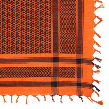 Tissu Pali - orange - noir - Tissu Kufiya PLO 4