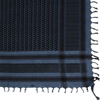 Tissu Pali - gris-bleu foncé - noir - Tissu Kufiya PLO 4