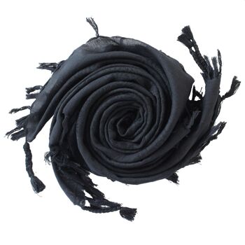 Tissu Pali - gris-gris foncé - noir - Tissu Kufiya PLO 2