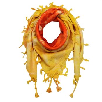 Tissu Pali - coloré-batik-tiedye 01 - Soleil rouge - Tissu Kufiya PLO 1