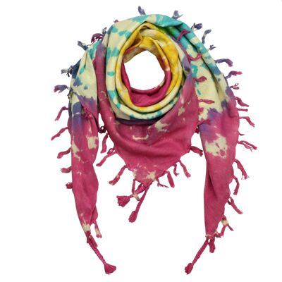 Tela Pali - Colorful-batik-tiedye 02 - Unicorn Sun - Tela Kufiya PLO