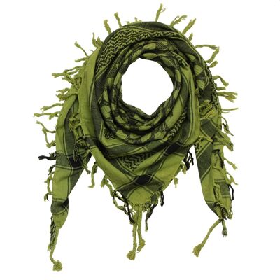 Pali cloth - hearts green-olive green - black - Kufiya PLO cloth