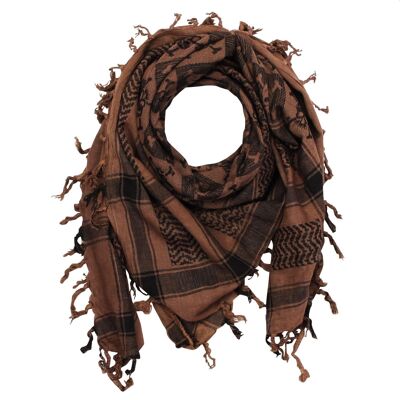 Pali cloth - skulls checkered brown - black - Kufiya PLO cloth