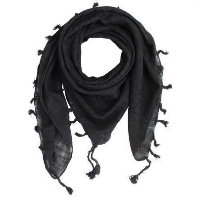 Pali cloth - plain woven black - black - Kufiya PLO cloth
